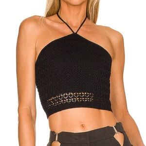 Ronny Kobo Beres Knit Halter Top Size L